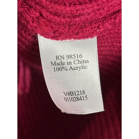 Coldwater Creek Womens M Red Short Sleeve V-Neck Sweater Acrylic - Picture 4 of 5